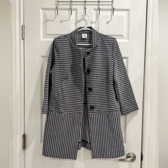 CAbi Striped Car Coat Long Blazer Jacket - Picture 5 of 16